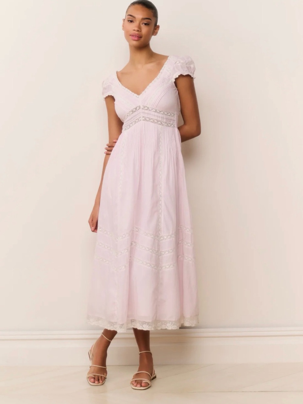 Loveshackfancy
Suvi Pink Cotton Midi Dress orchid Ice size S